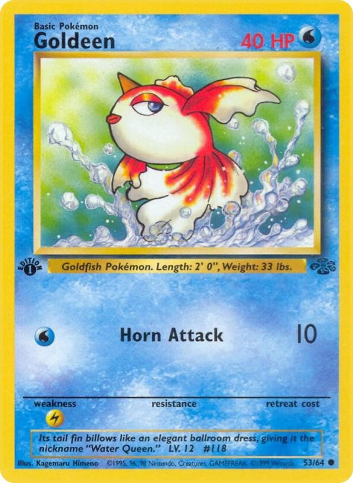 Goldeen 1st Edition Common Jungle 53/64 - Superb Condition