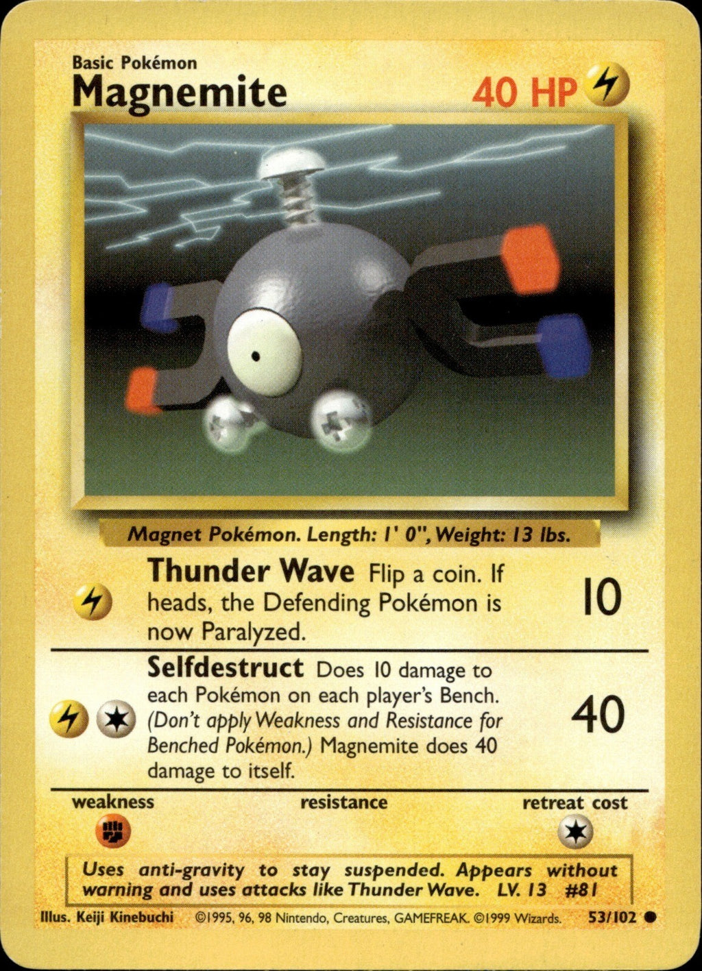 Magnemite Common Base Set 053/102 NM