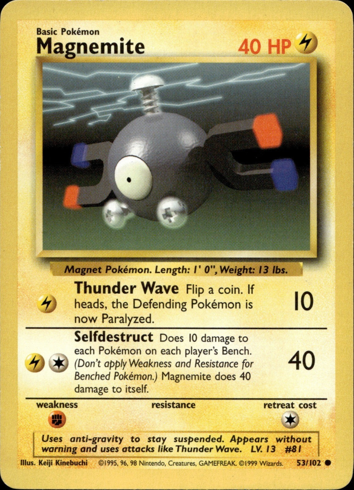 Magnemite Common Base Set 053/102 NM