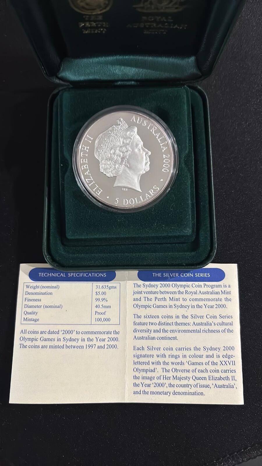 Royal Australian Mint 2000 Sydney Olympic Silver Proof Coin