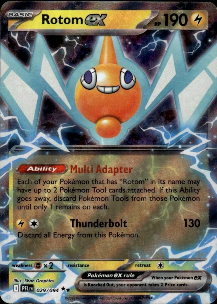 Rotom ex Holo Double Rare ME02: Phantasmal Flames 029/094 NM