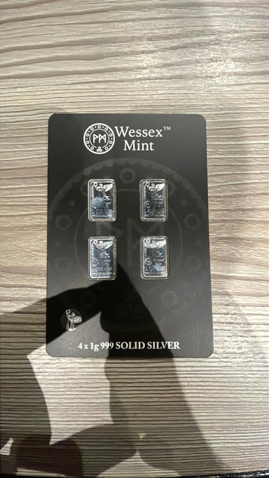 Wessex Mint Libertad 4 x 1g 999 Fine Solid Silver Bars