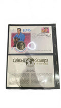 Elvis Presley King of Rock & Roll First Day Cover with Coin and Stamp