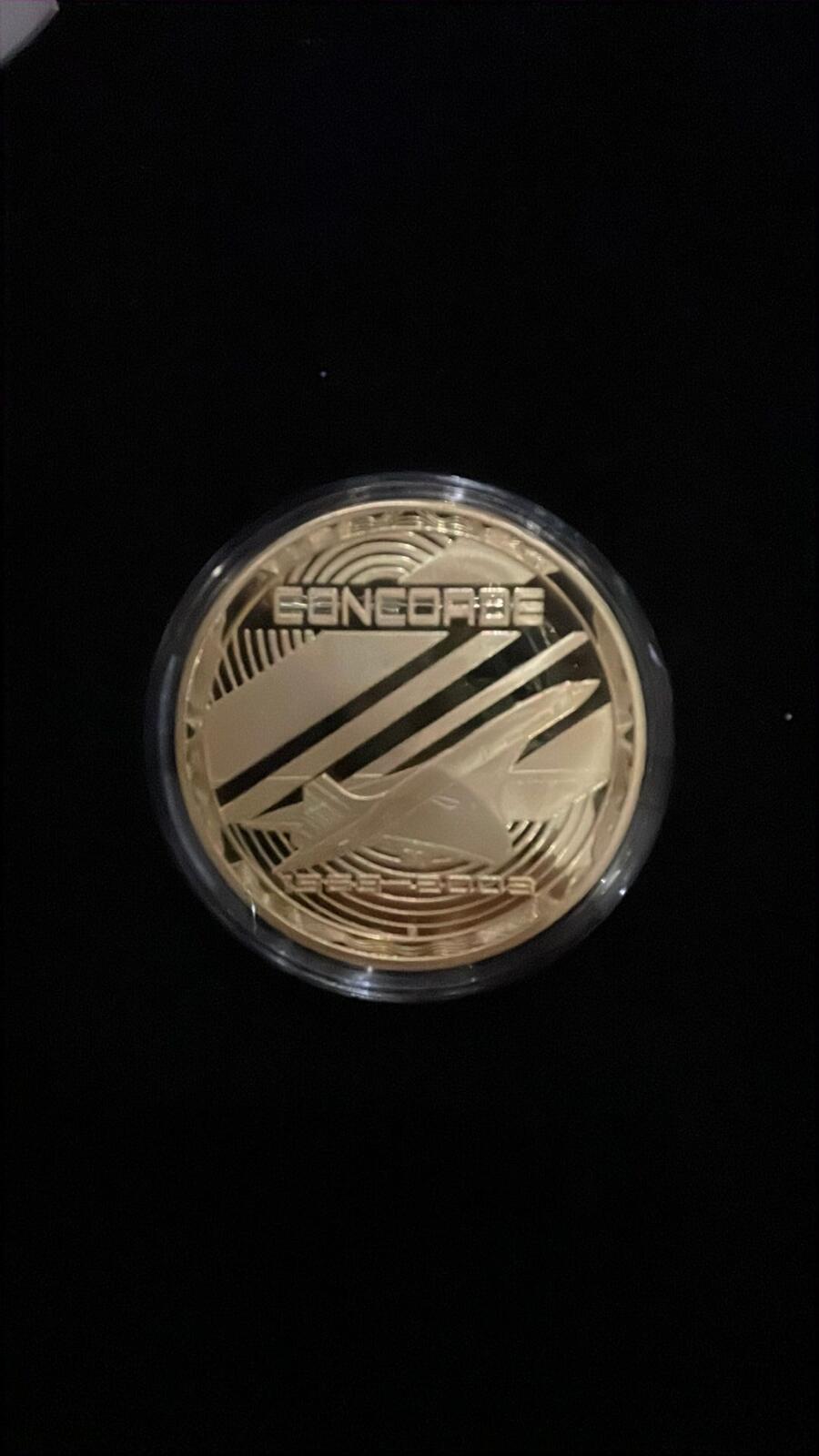 Proof Copper Gold-Plated Concorde Commemorative Coin 2020