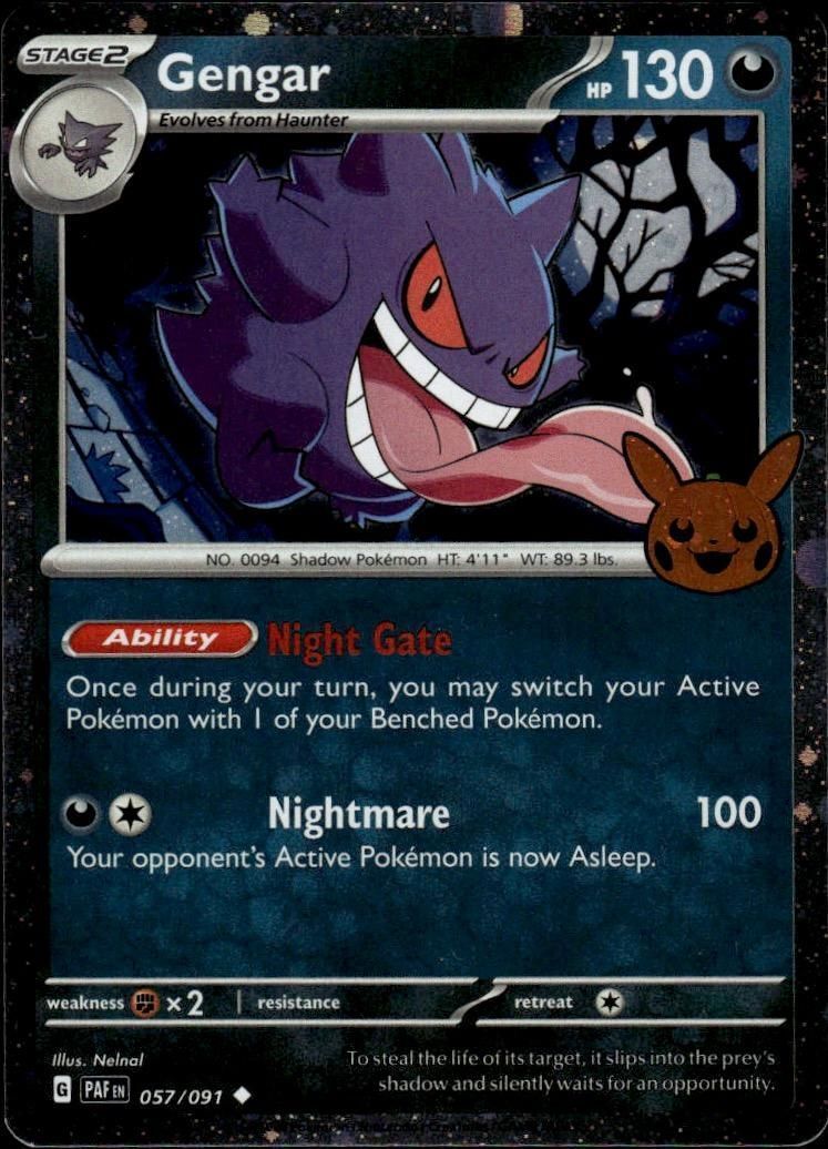 Gengar (Cosmos Holo) Holo Rare Trick or Trade BOOster Bundle 2024 057/091 NM