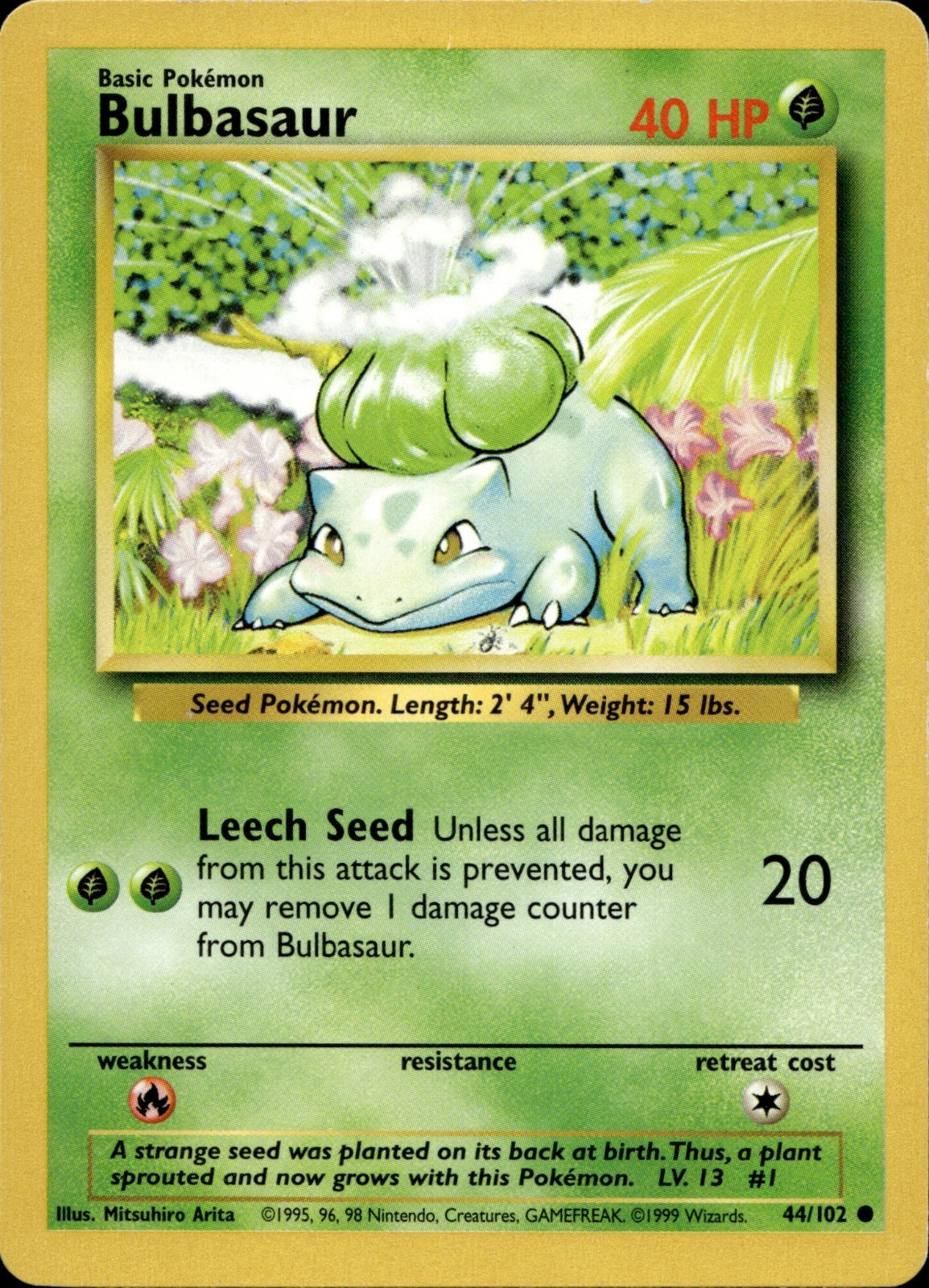 Bulbasaur Common Base Set 044/102 LP