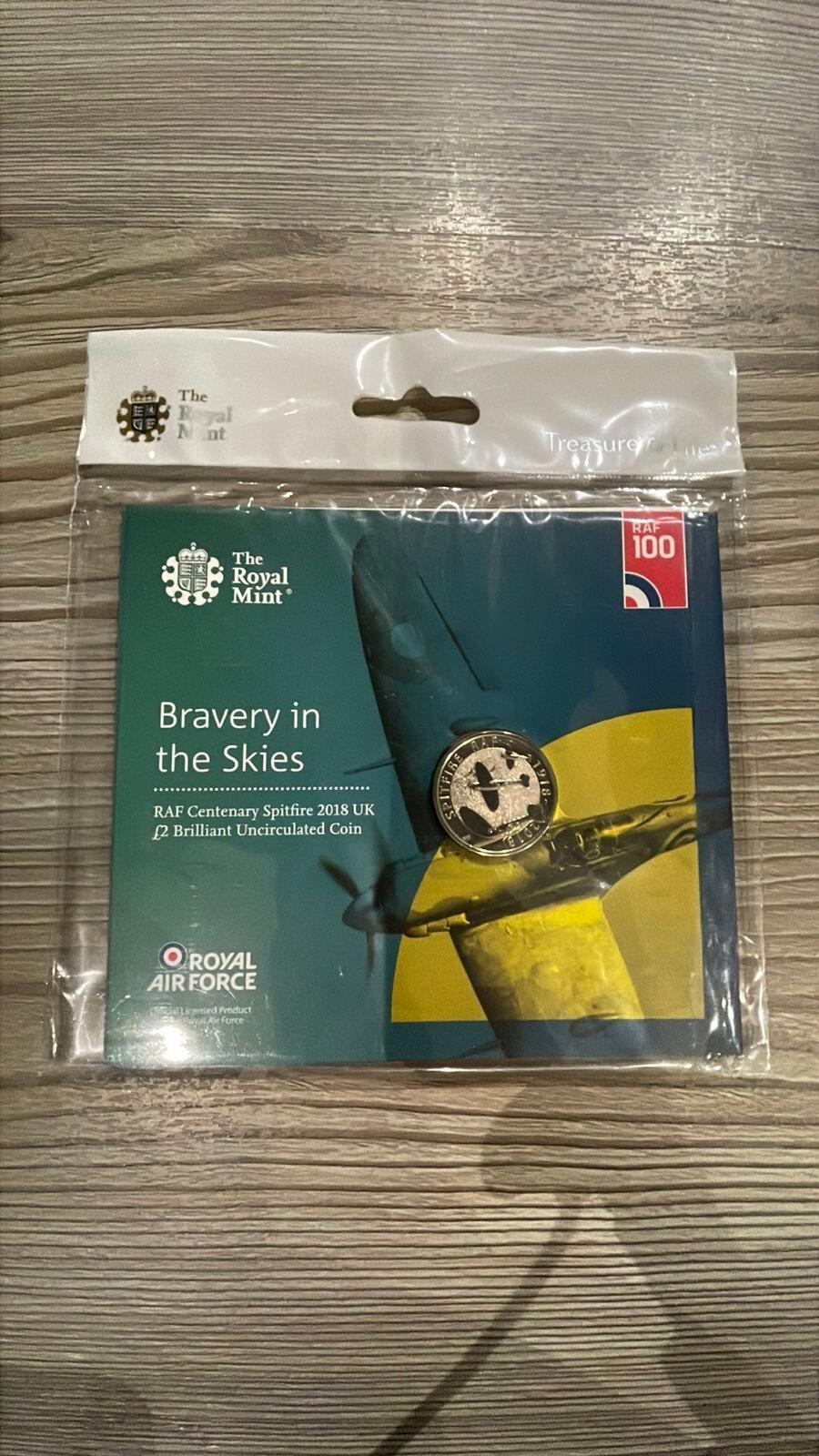 The Royal Mint RAF Centenary Spitfire 2018 £2 Brilliant Uncirculated Coin