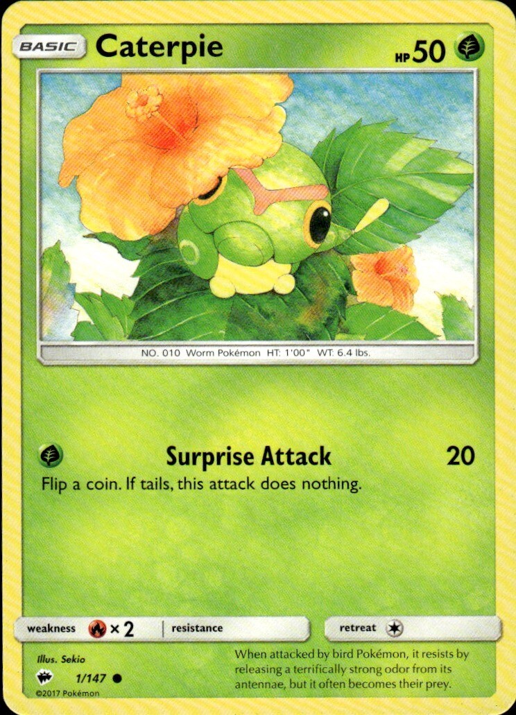 Caterpie Common SM - Burning Shadows 1/147 NM
