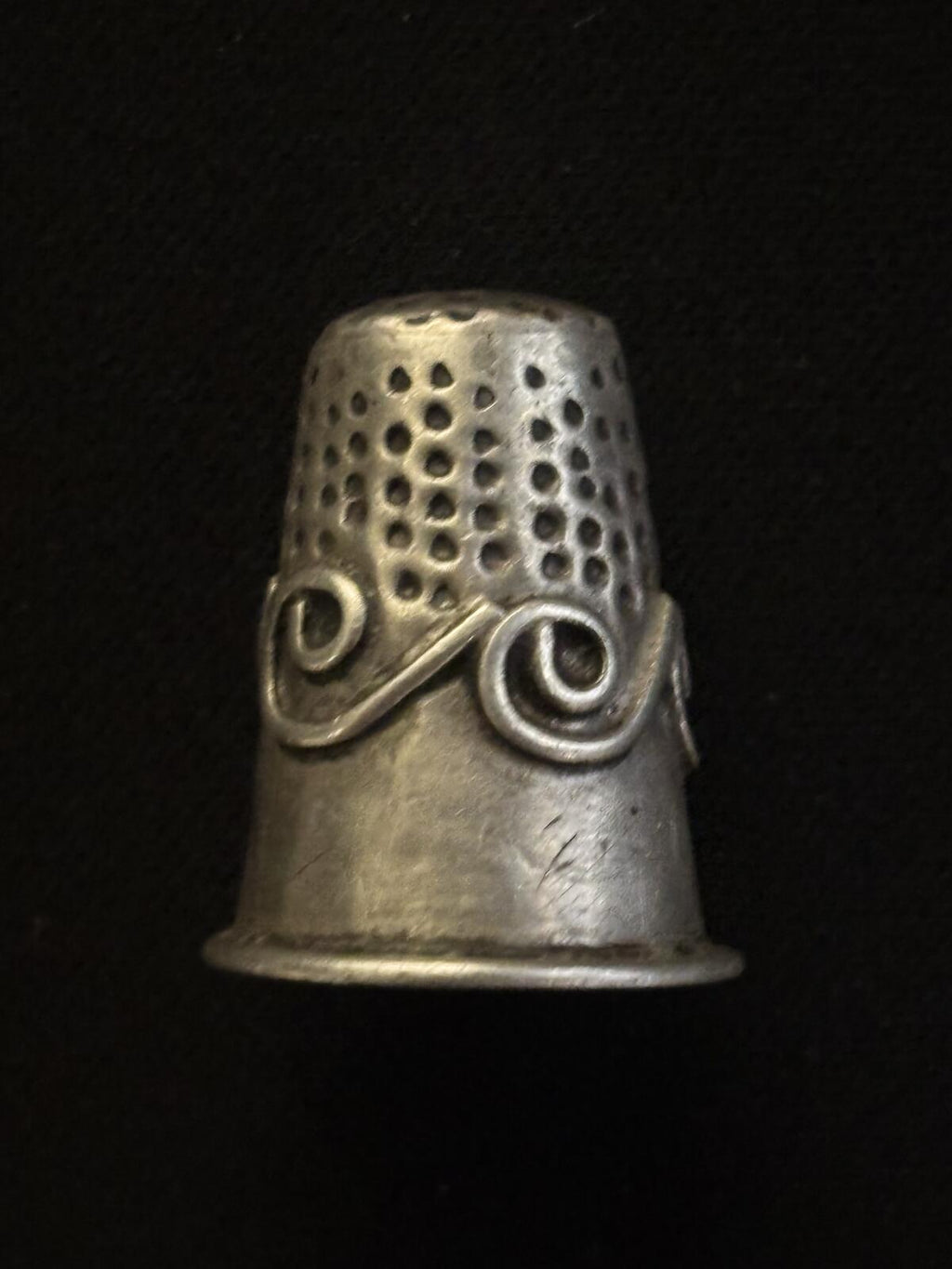 Vintage Mexico Sterling Silver Thimble with Pierced Detail