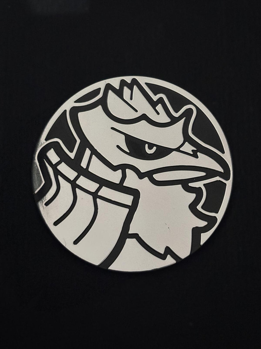 Pokémon Metal Collectible Token Coin - Double-Sided Black and White Design