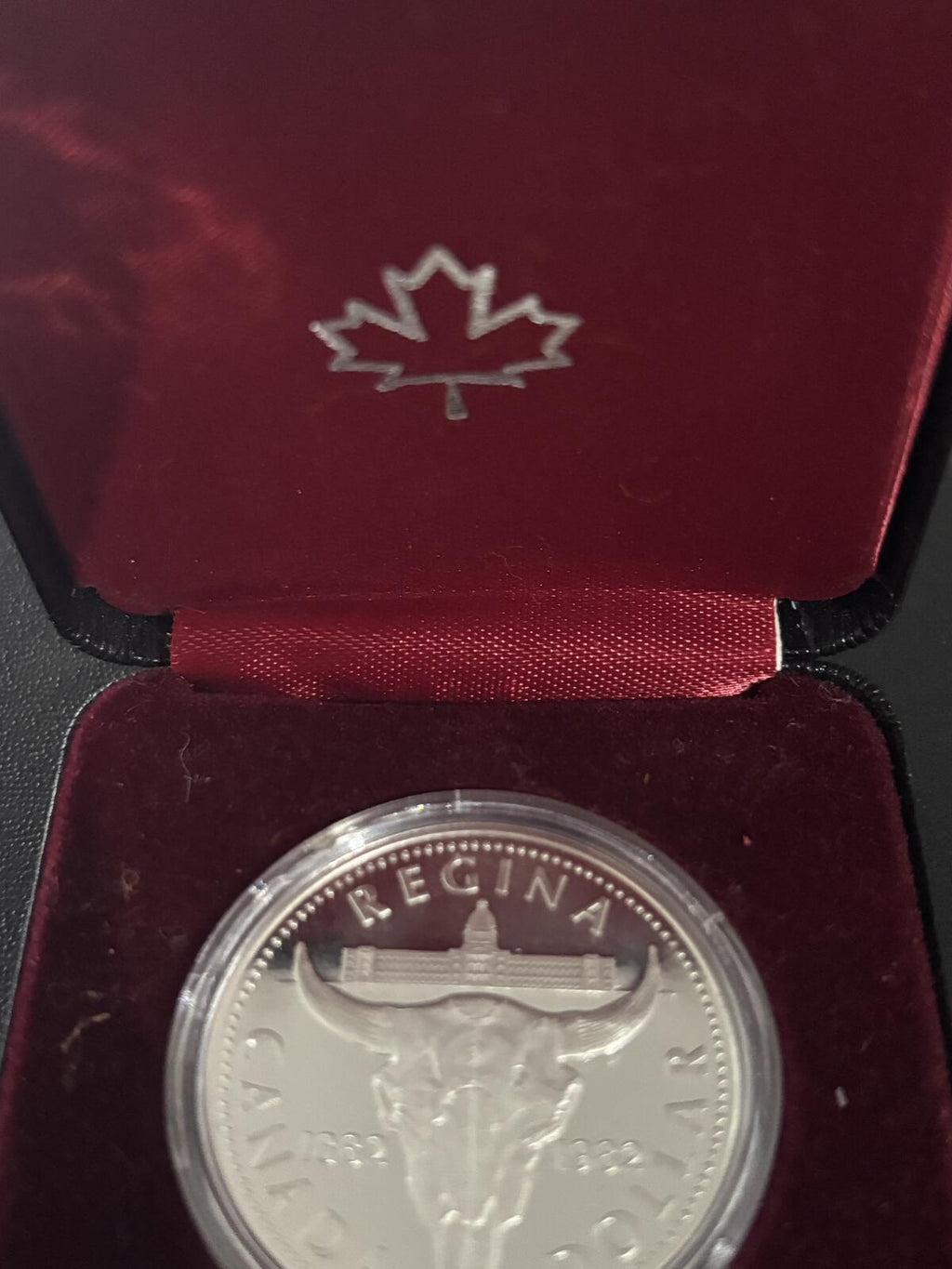1982 Canada Regina Saskatchewan Proof 50% Silver Dollar Elizabeth II Commemor