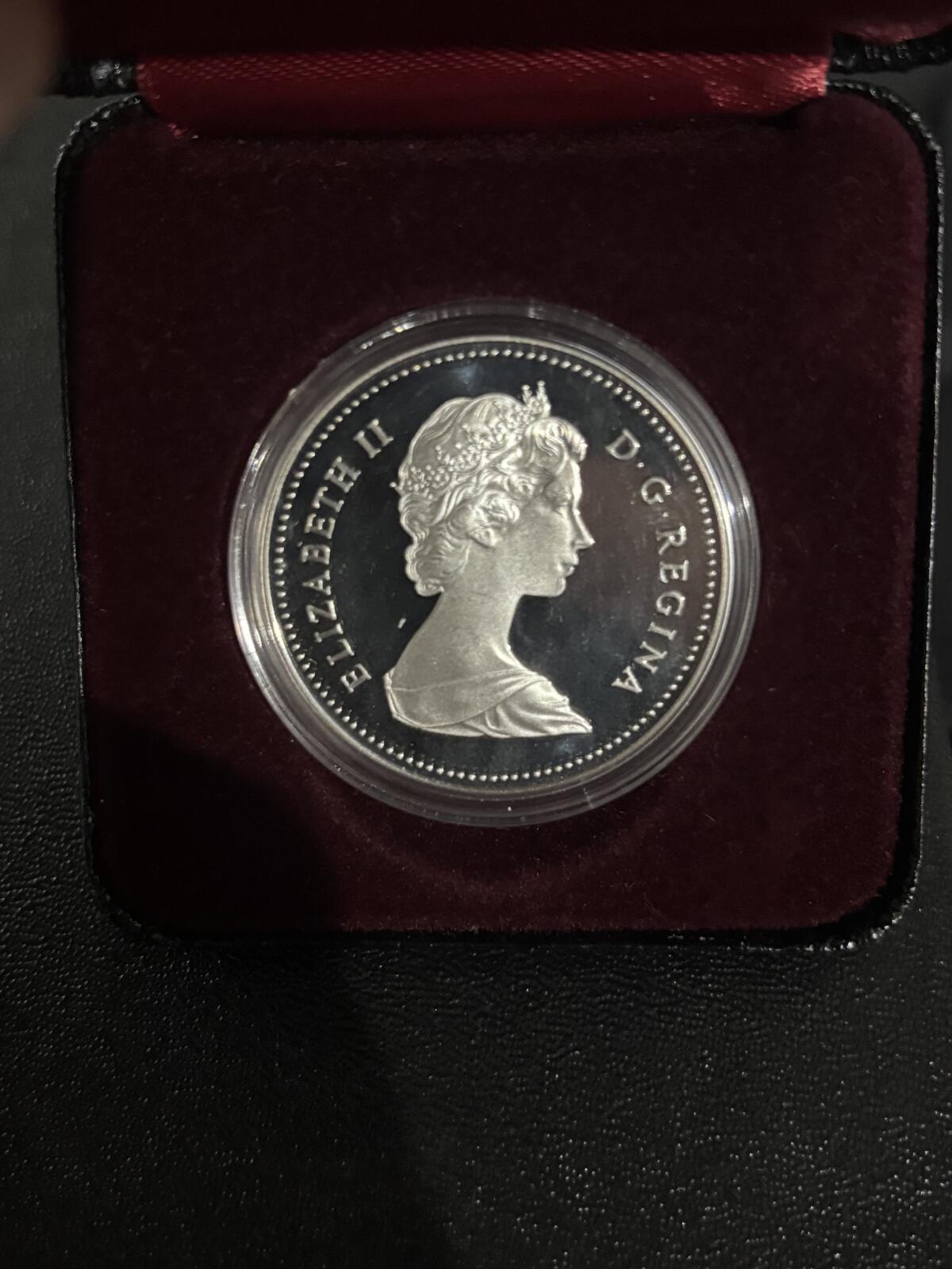 1981 Canada 50% Silver One Dollar Coin in Presentation Case