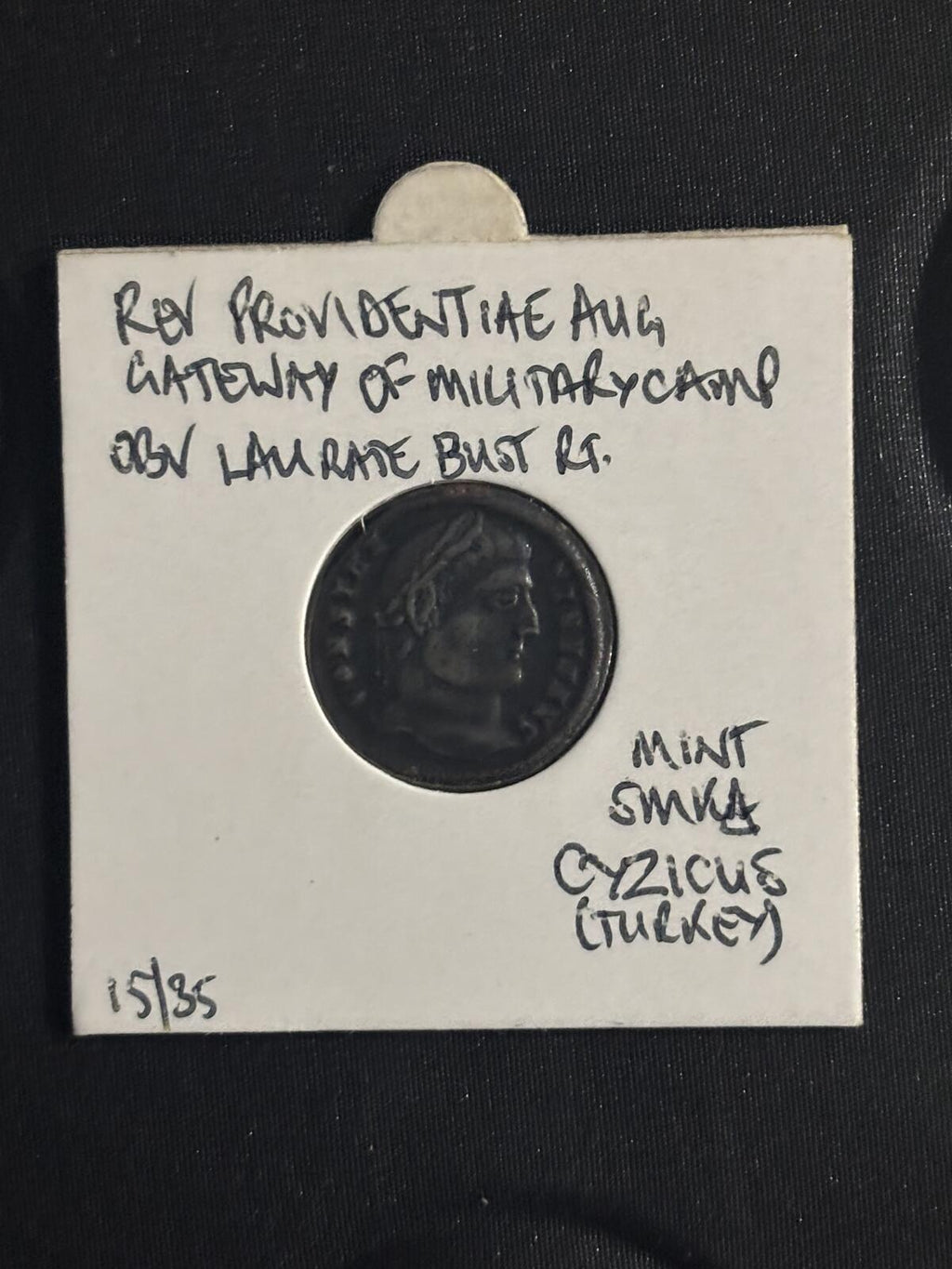 Roman Constantine I Follis Coin, 307-337 AD, Providentia Reverse