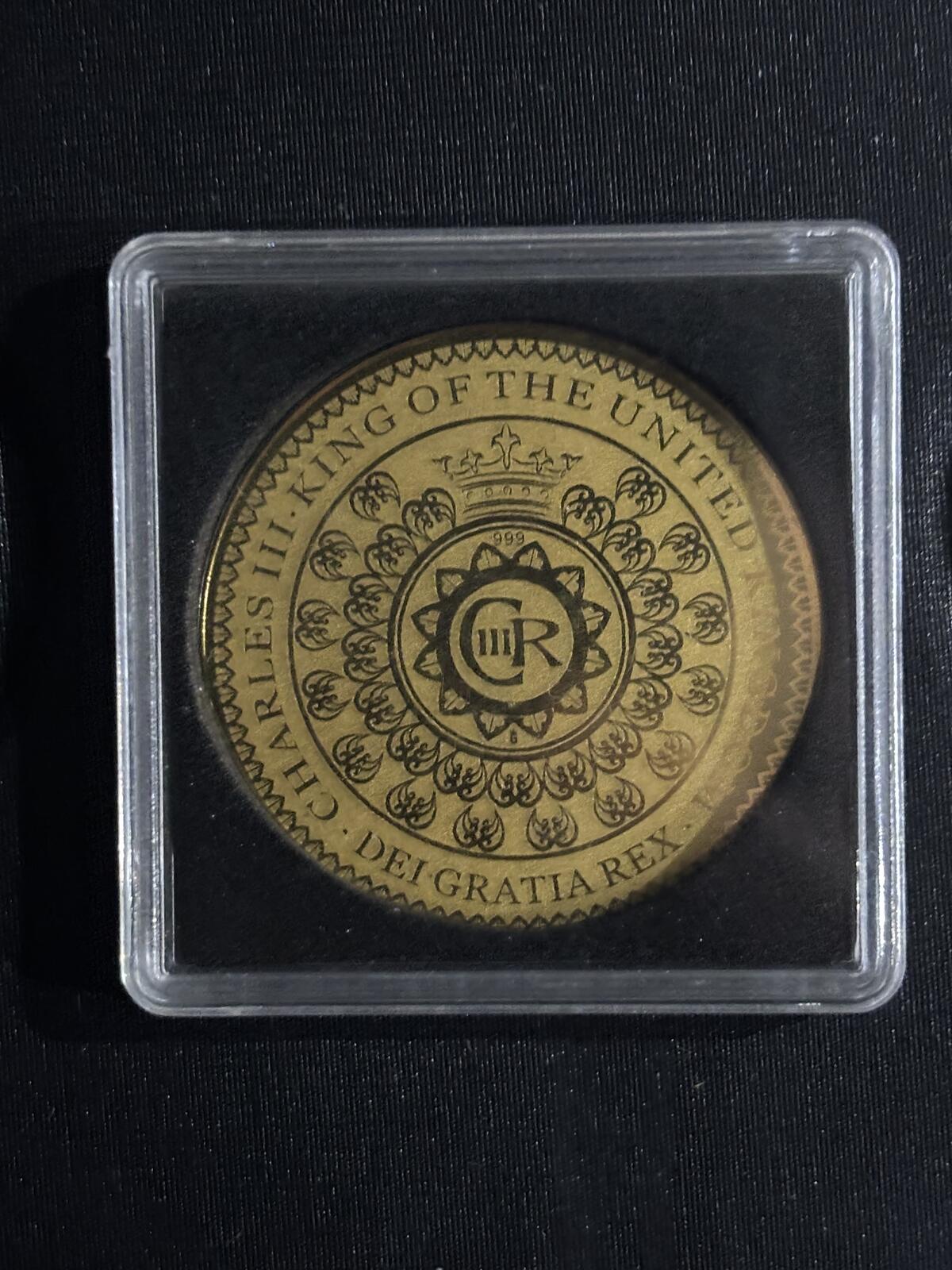 King Charles III Accession to the Throne 2023 999 Fine Gold 1/200 oz Commemorat