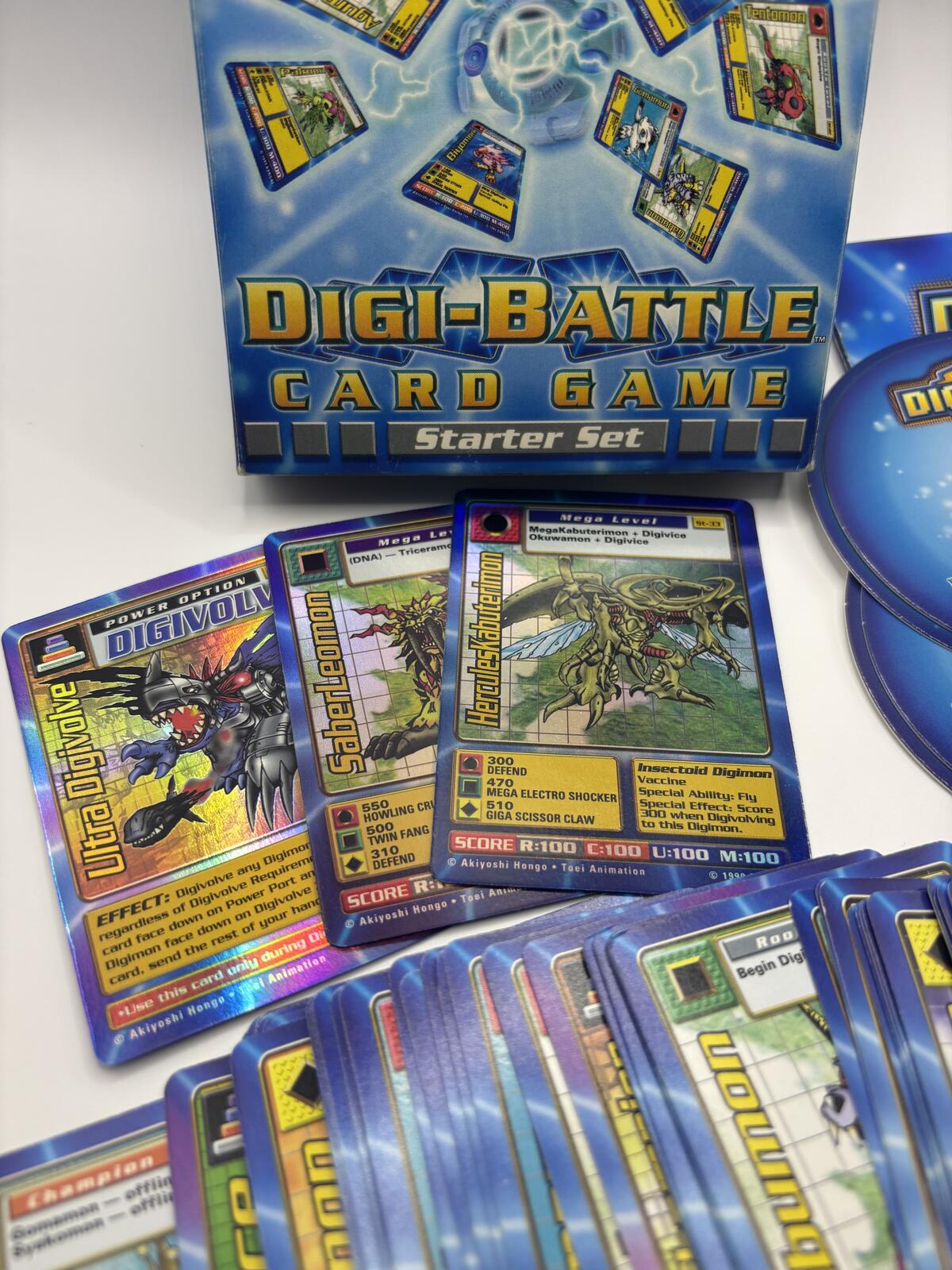Digimon Digi-Battle Card Game Starter Set with 62 Cards, Bonus Mat & Counters