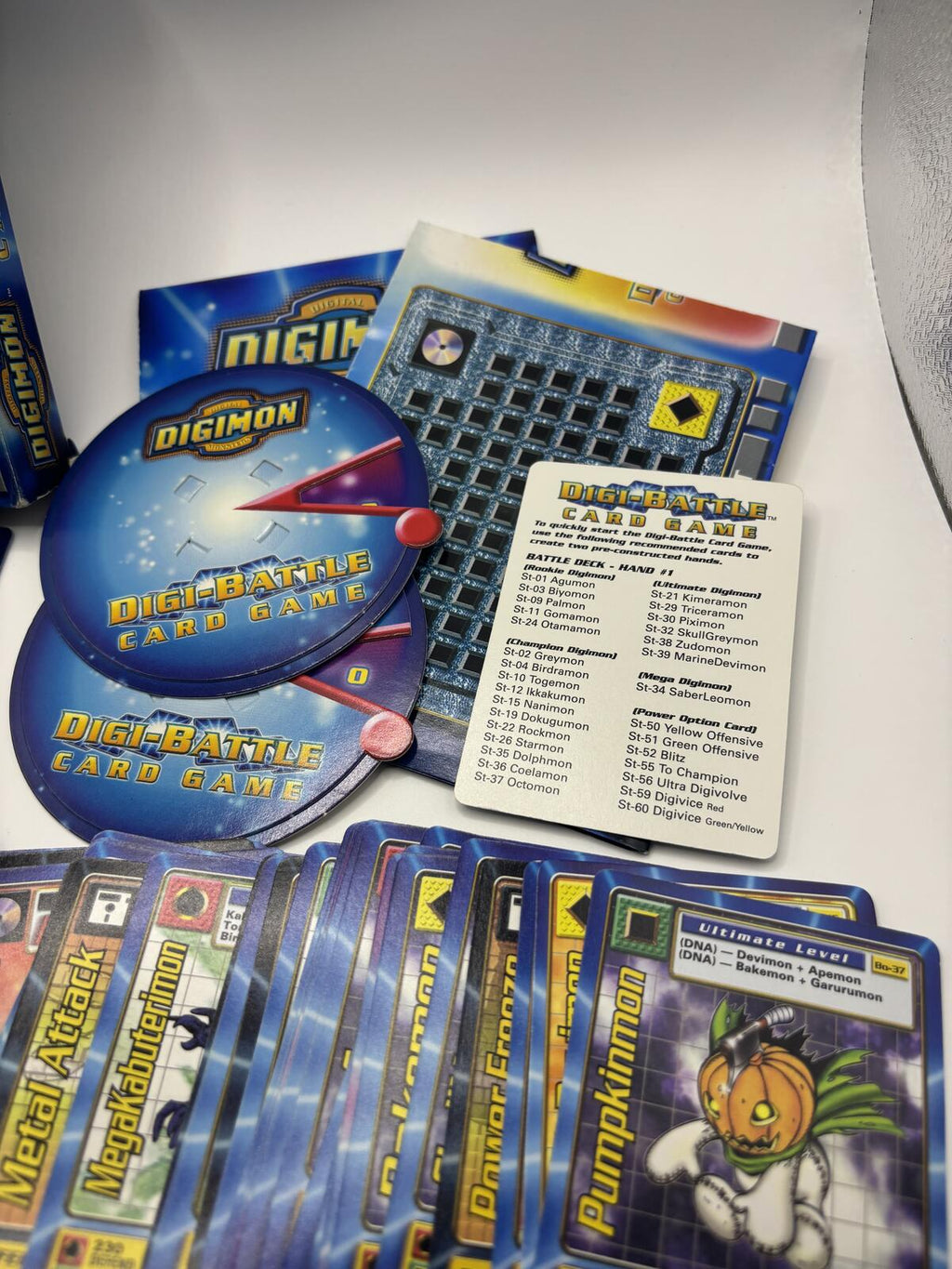 Digimon Digi-Battle Card Game Starter Set with 62 Cards, Bonus Mat & Counters