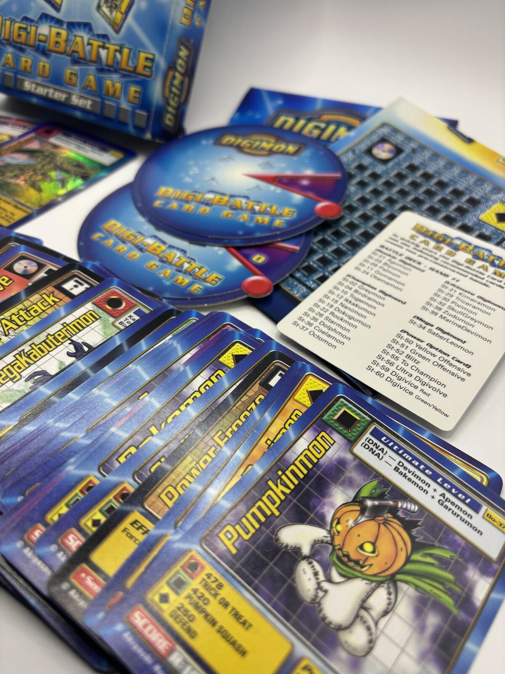 Digimon Digi-Battle Card Game Starter Set with 62 Cards, Bonus Mat & Counters