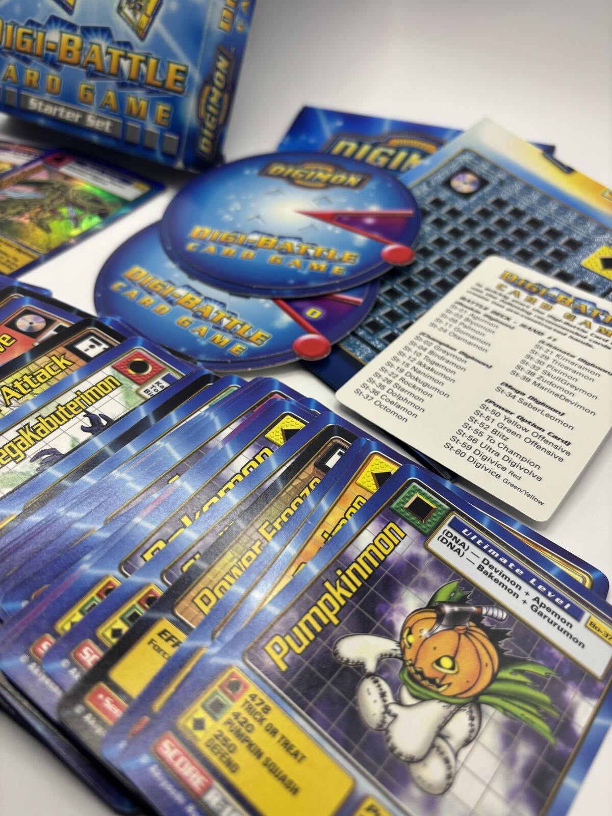 Digimon Digi-Battle Card Game Starter Set with 62 Cards, Bonus Mat & Counters