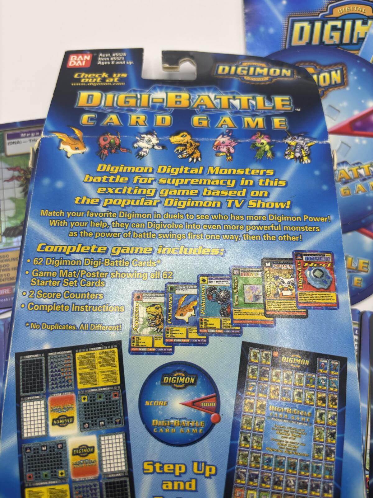 Digimon Digi-Battle Card Game Starter Set with 62 Cards, Bonus Mat & Counters