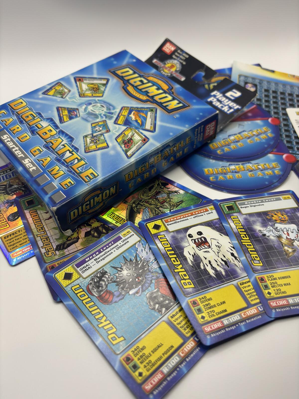 Digimon Digi-Battle Card Game Starter Set with 62 Cards, Bonus Mat & Counters