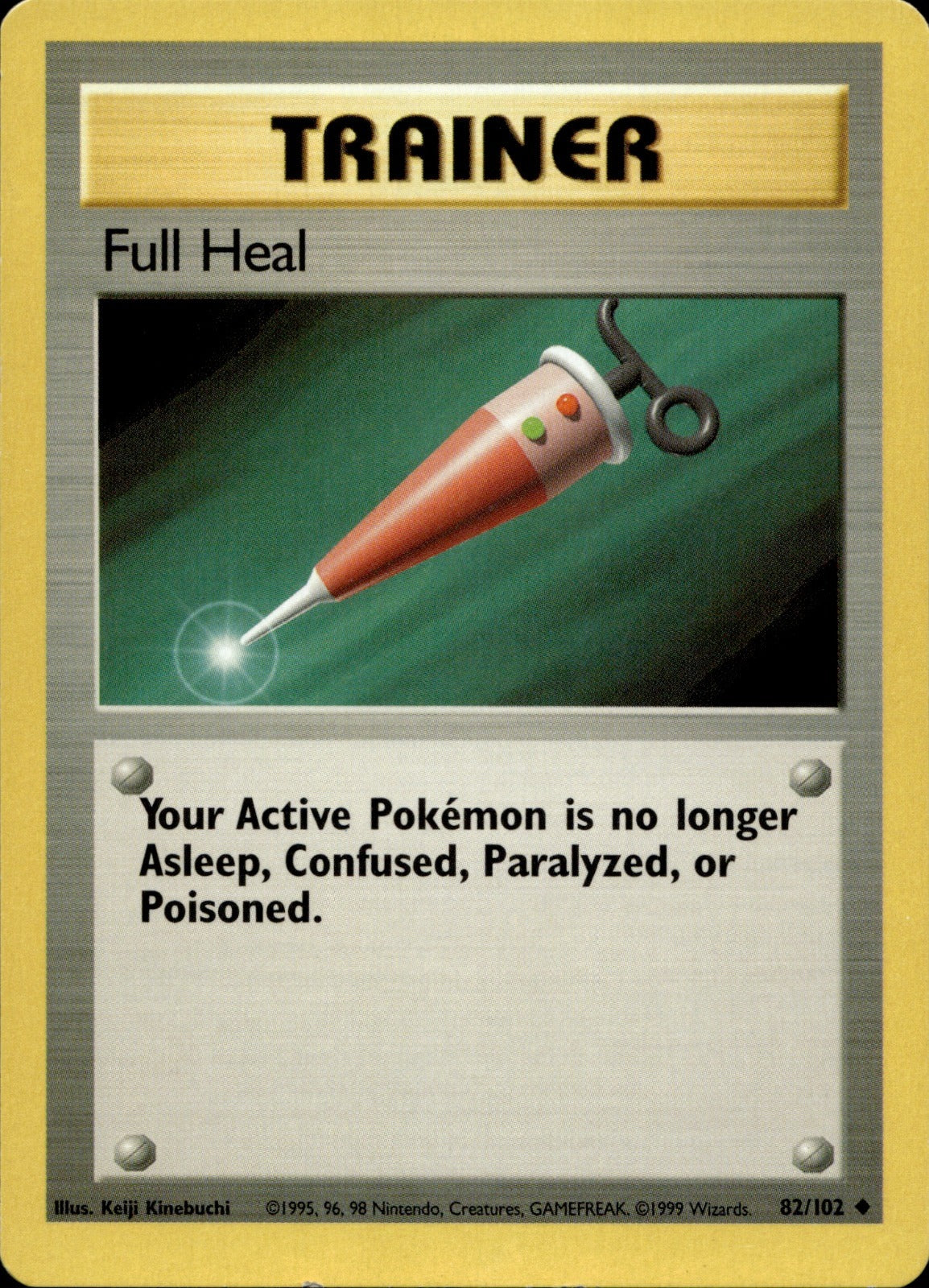 Full Heal Uncommon Base Set 082/102 LP
