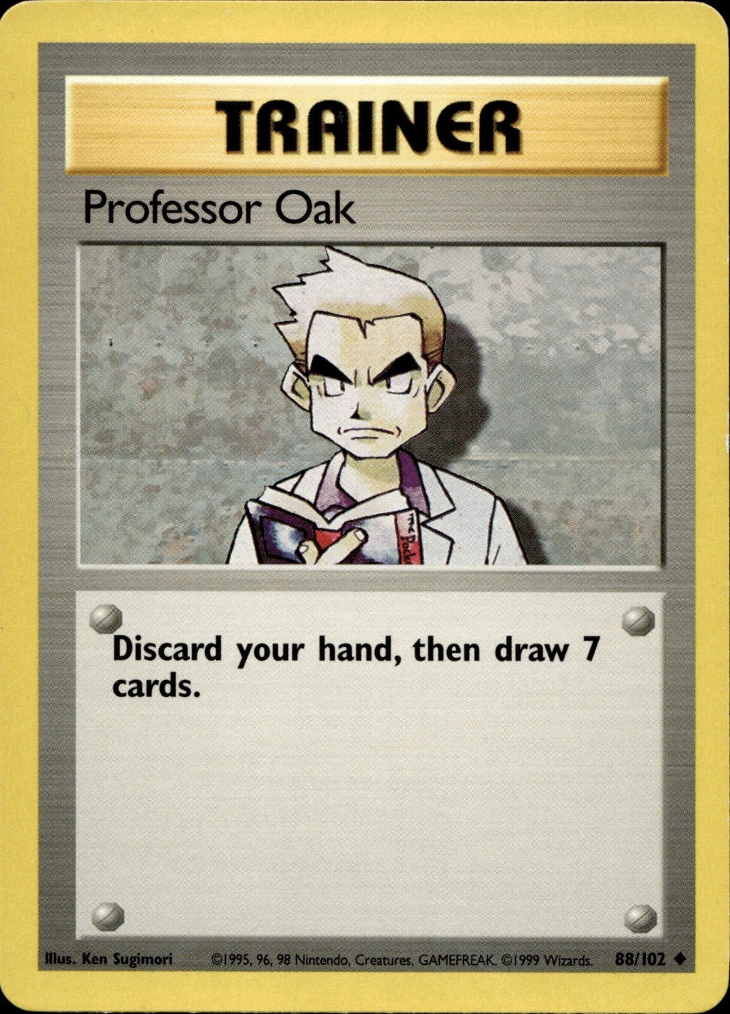 Professor Oak Unlimited Uncommon Base Set (Shadowless) 088/102 NM