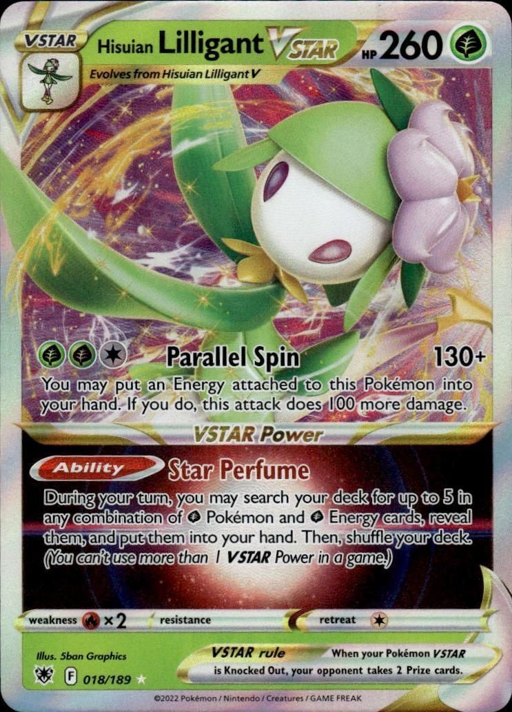 Hisuian Lilligant VSTAR Holo Ultra Rare SWSH10: Astral Radiance 018/189 NM