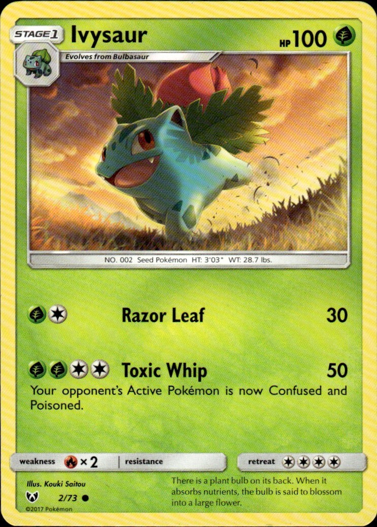 Ivysaur Common Shining Legends 2/73 NM