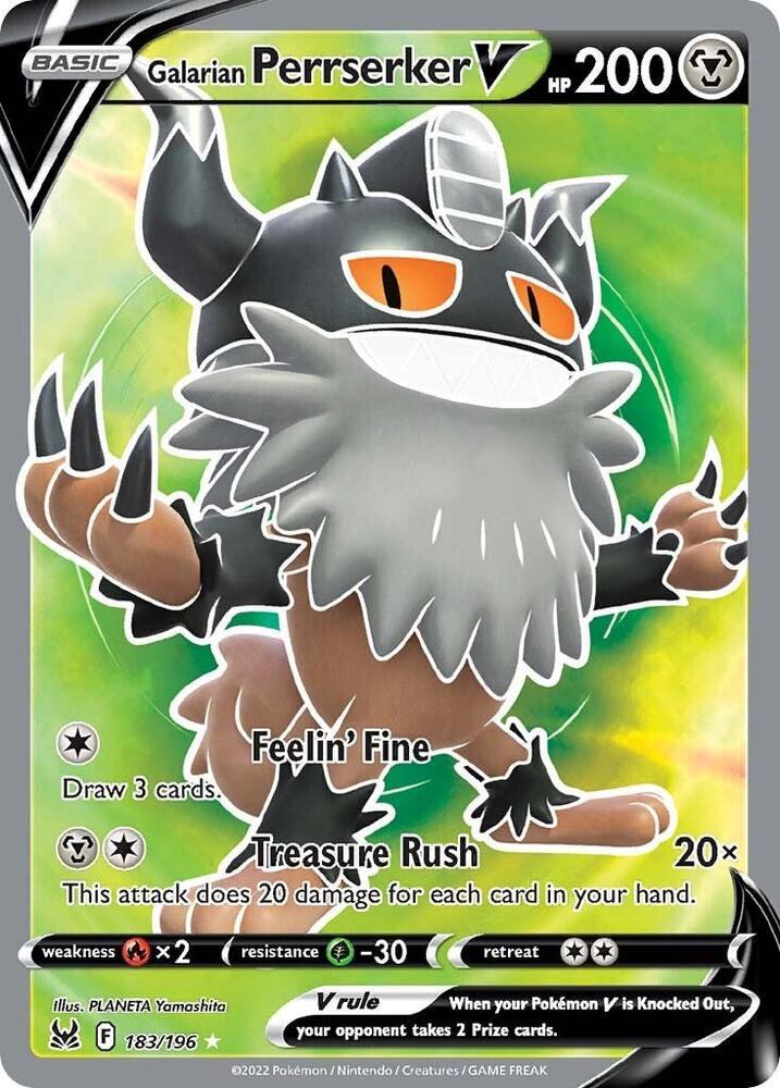 Galarian Perrserker V (FA) Holo Ultra SWSH11: Lost Origin 183/196 - PACK FRESH