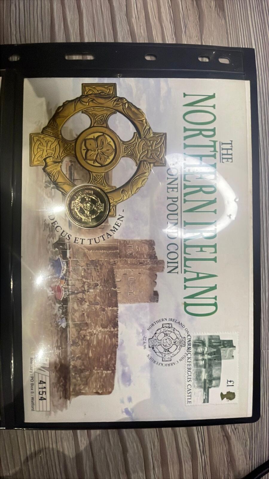 Northern Ireland One Pound Coin Commemorative Cover 1996