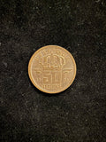 1975 Belgium 50 Centimes Copper Coin