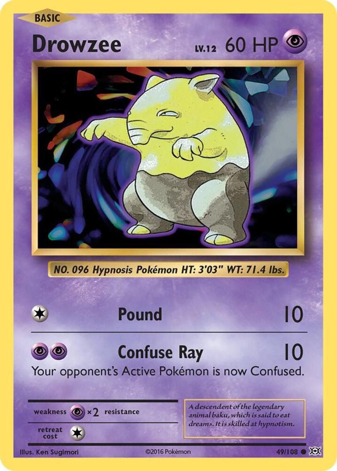 Drowzee Common XY - Evolutions 49/108 NM