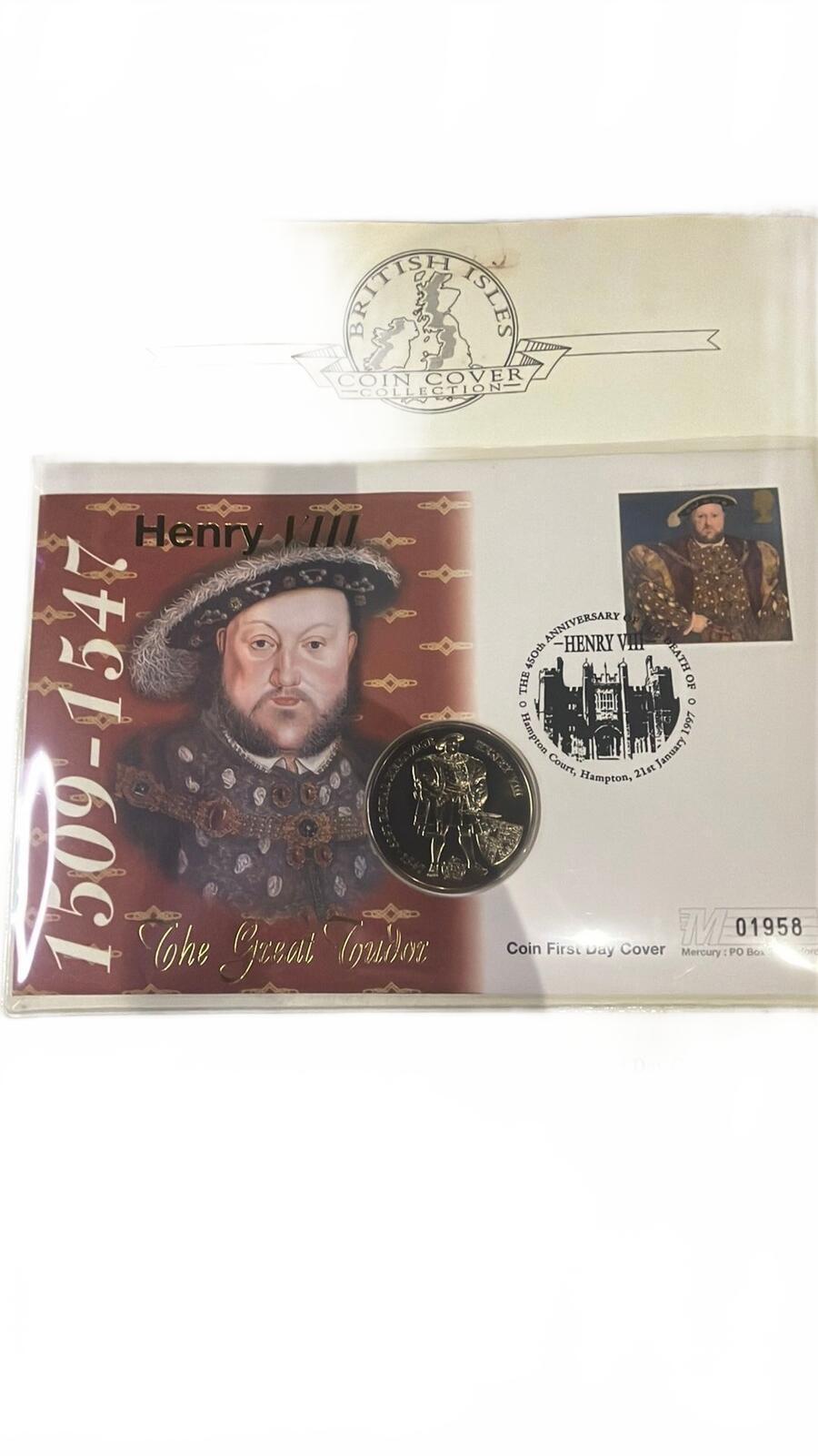 British Coin Cover Collection Henry VIII 1997 Great Tudor Coin First Day Cover