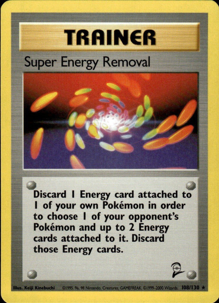 Super Energy Removal Rare Base Set 2 108/130 NM