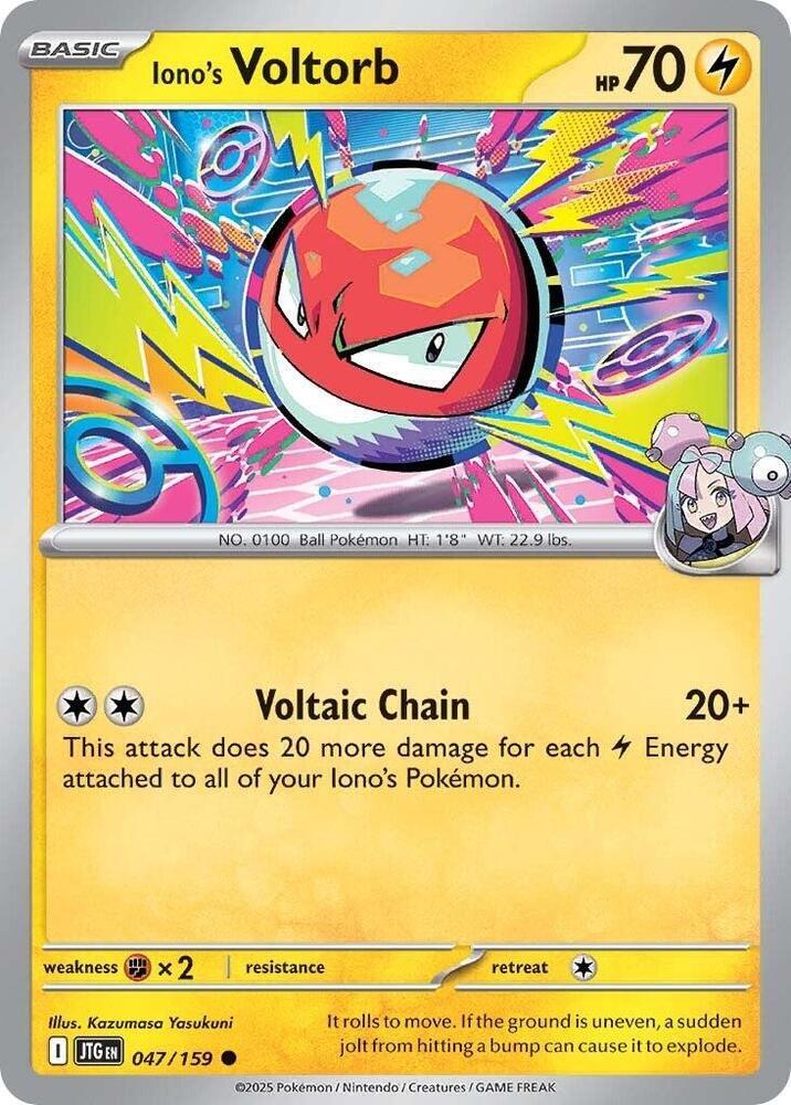 Iono's Voltorb Reverse Holo Common SV09: Journey Together 047/159 NM