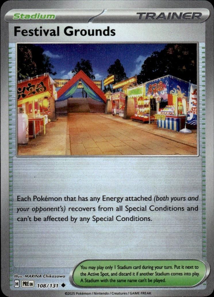 Festival Grounds Reverse Holo Uncommon SV: Prismatic Evolutions 108/131 NM