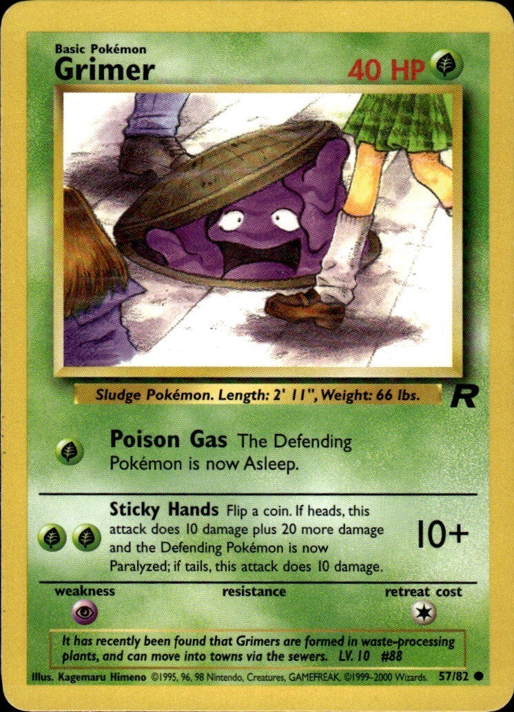 Grimer Unlimited Common Team Rocket 57/82 NM