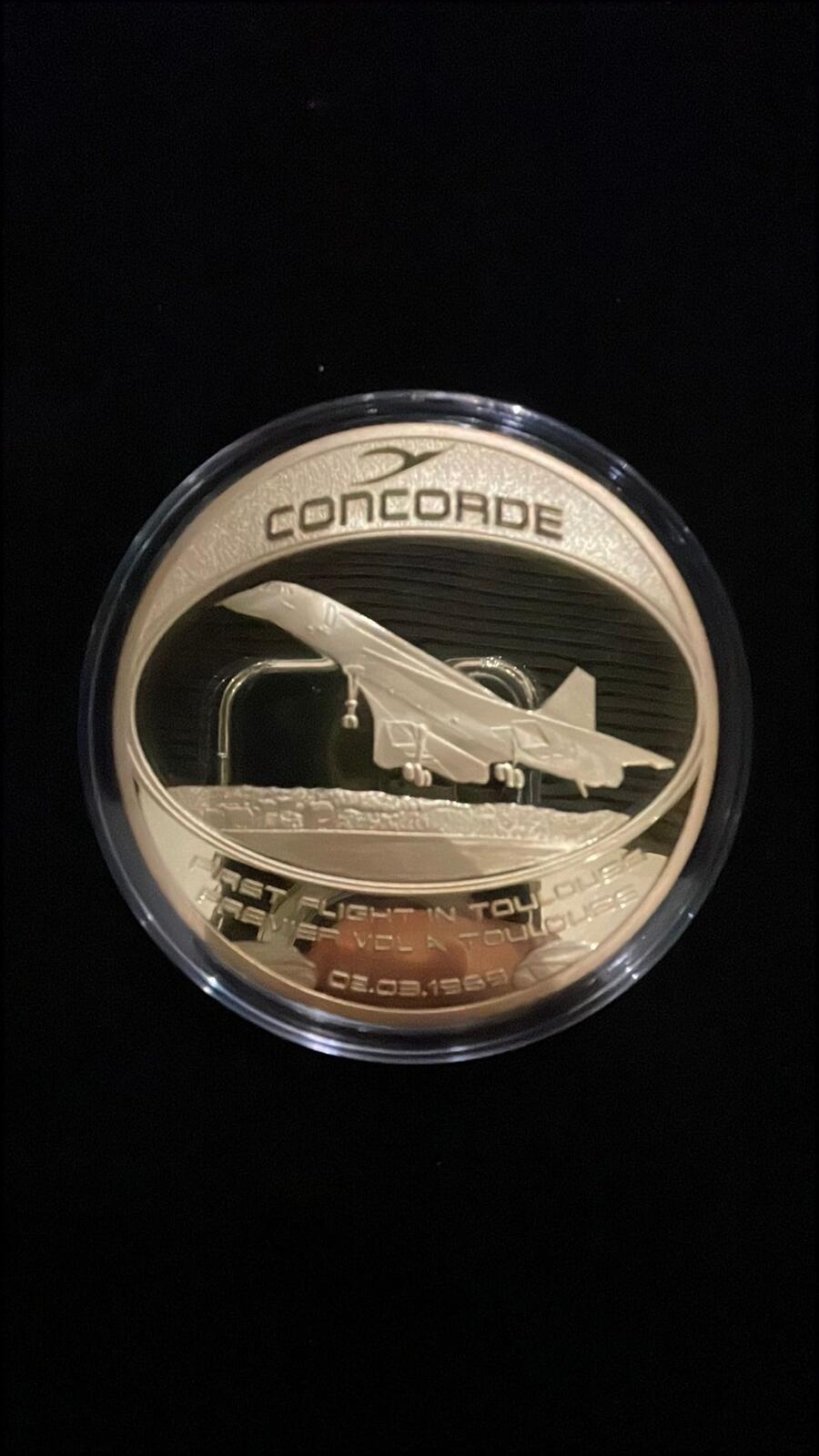 Concorde Gold plated Proof Coin 1969