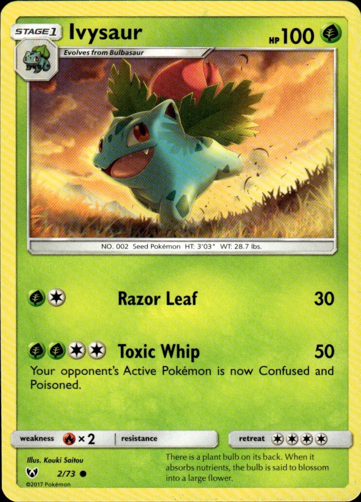 Ivysaur Common Shining Legends 2/73 NM