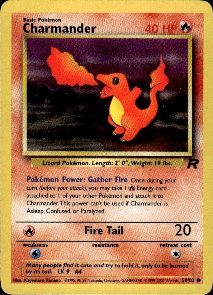 Charmander Unlimited Common Team Rocket 50/82 NM