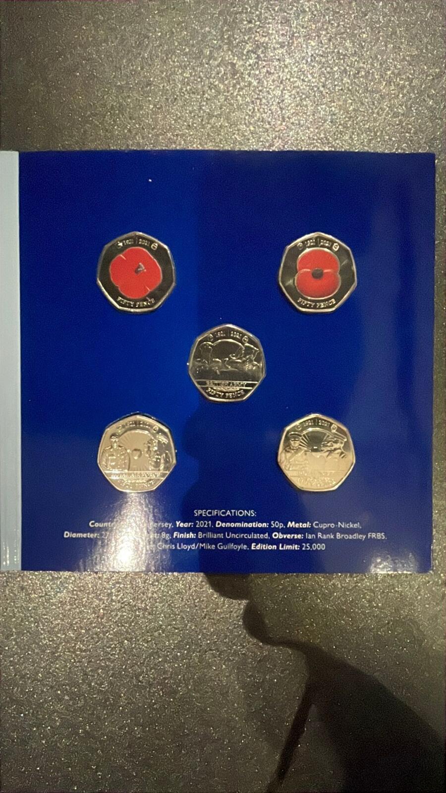 Royal British Legion Centenary 50p Coin Collection 2021