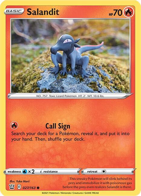 Salandit Common SWSH05: Battle Styles 027/163 NM