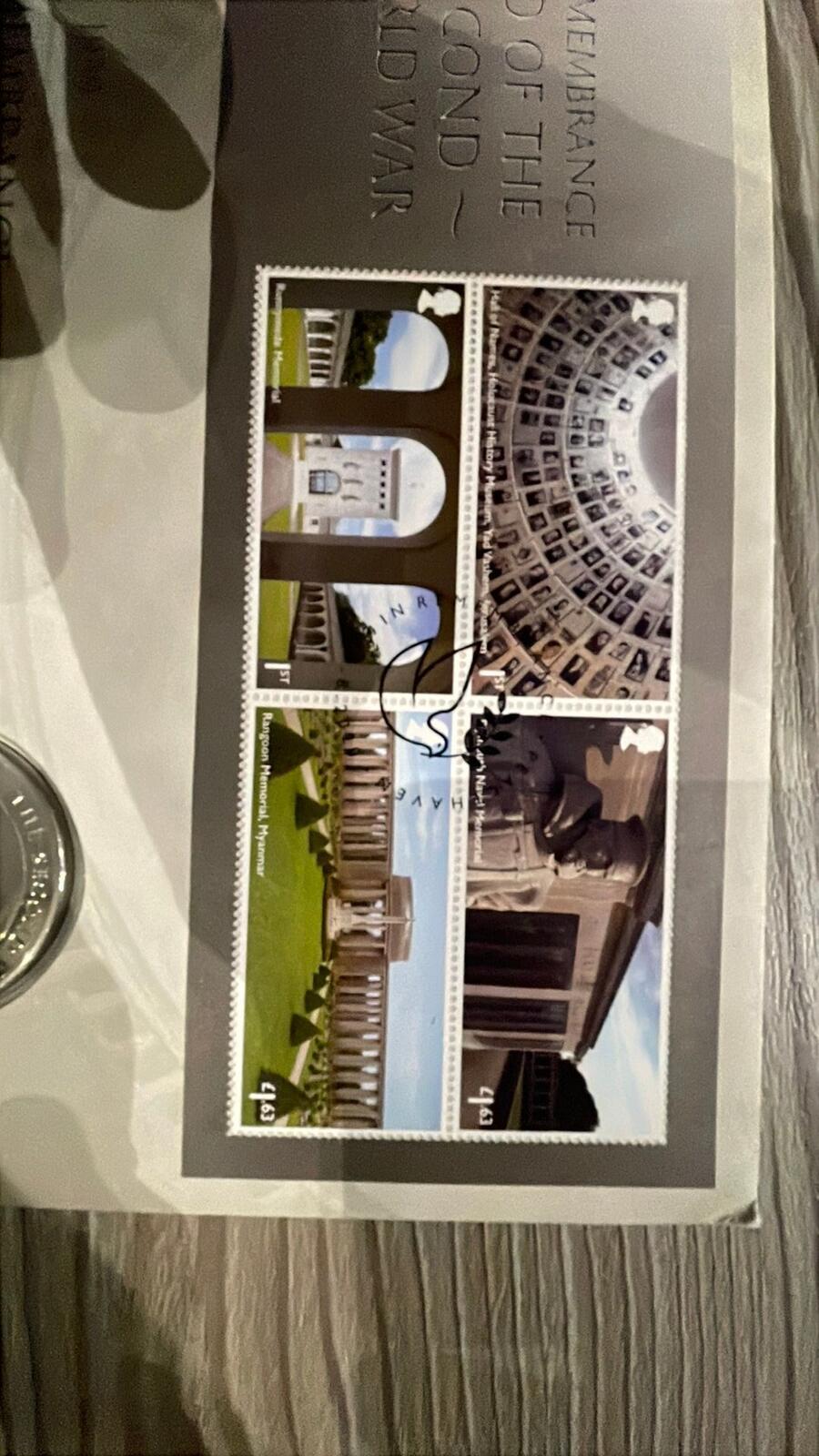 Royal Mint End of the Second World War Commemorative Silver Coin and Stamp Set