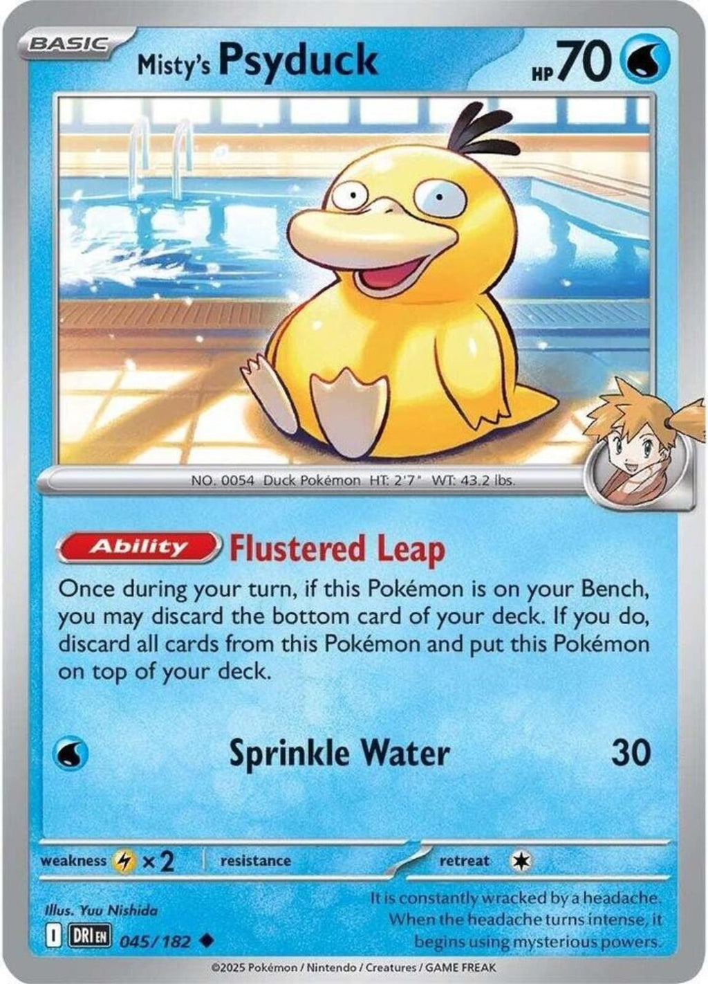 Misty's Psyduck Uncommon SV10: Destined Rivals 045/182 NM