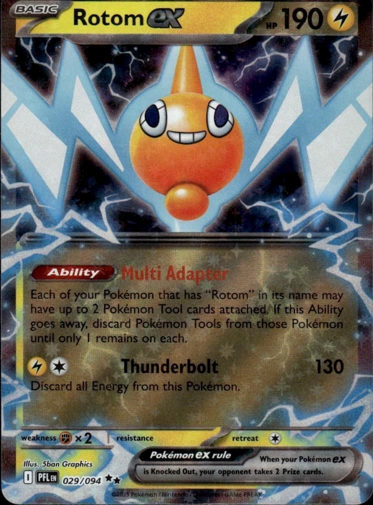 Rotom ex Holo Double Rare ME02: Phantasmal Flames 029/094 NM