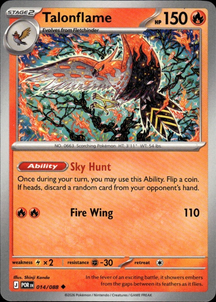 Talonflame - Uncommon ME03: Perfect Order 014/088 NM