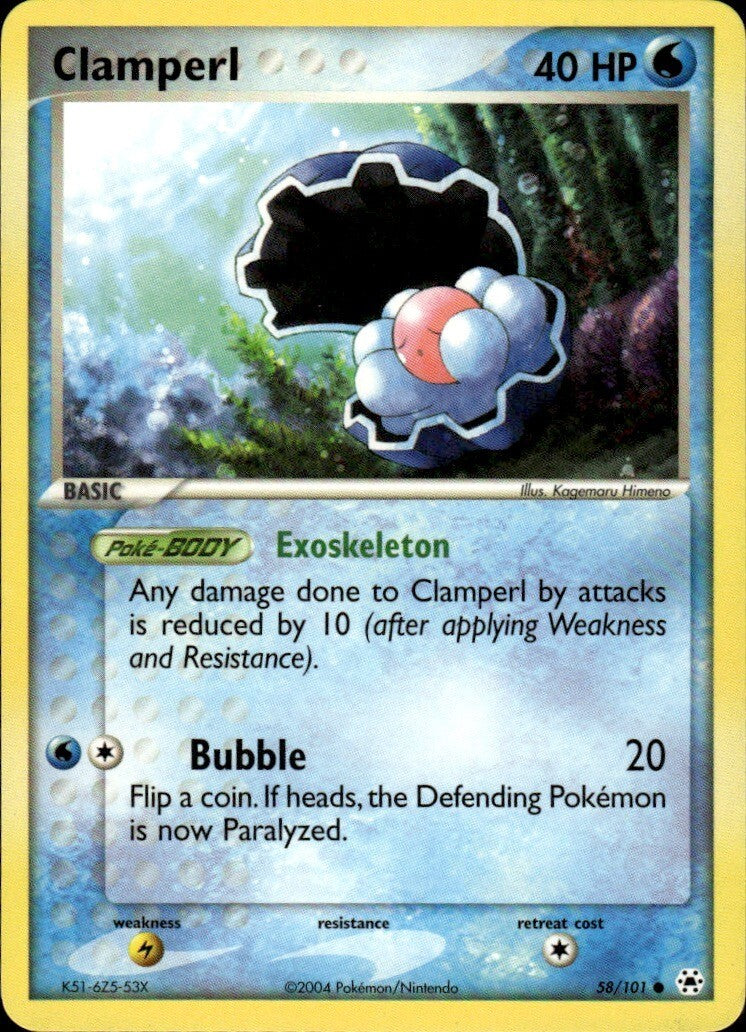 Clamperl Common Hidden Legends 58/101 NM