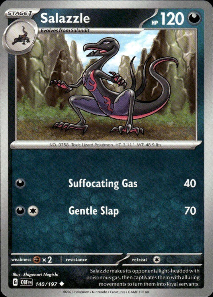 Salazzle Uncommon SV03: Obsidian Flames 140/197 NM