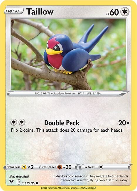 Taillow Common - Yuka Morii Art - SWSH04: Vivid Voltage 133/185 NM