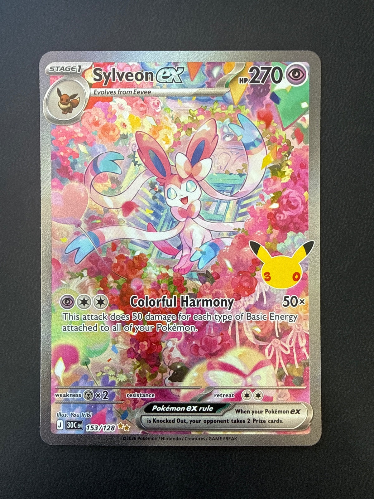 Sylveon ex 153/128 Pokémon 30th